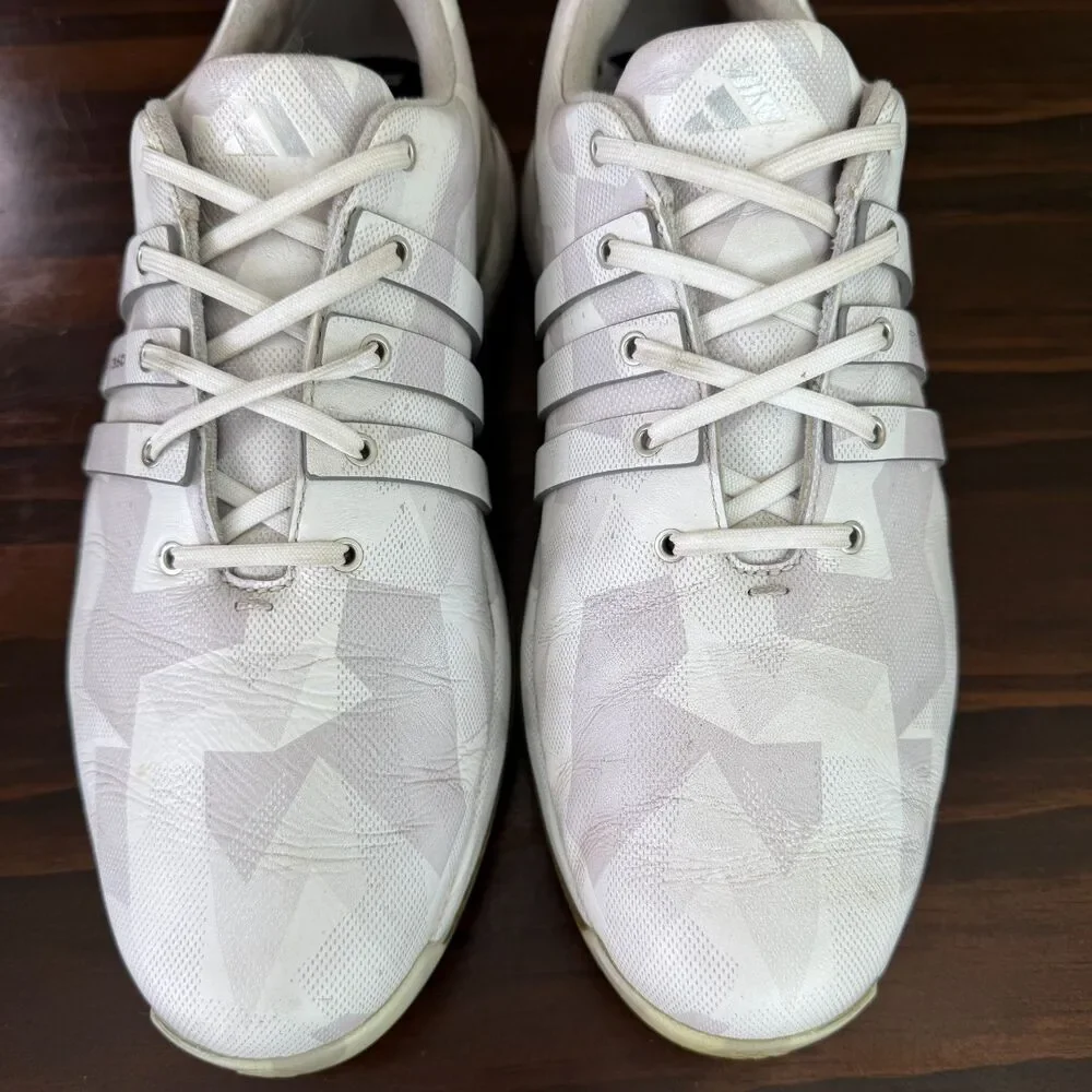 Adidas Tour360 24 SL Spikeless Golf Shoes Men's White Silver ID6207 Boost Sz 8.5
